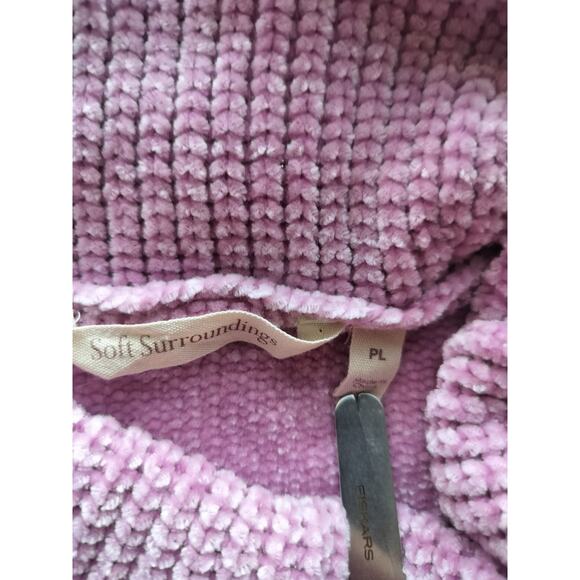 Soft Surroundings Women's Mauve Mist Soft Winds Chenille Tunic Sweater Size LP - Picture 9 of 10
